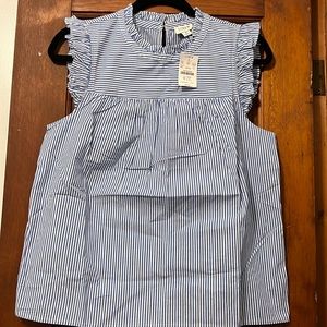 JCrew striped sleeveless blouse